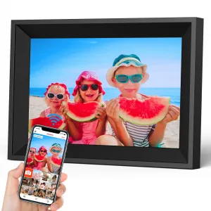 FRAMEO Digital Picture Frame 10.1 WiFi Digital Photo Frames IPS Touch Screen, 16GB Storage, Share Photos/Videos Instantly and Remotely via Free Frameo, Great Gifts for Friends and Family