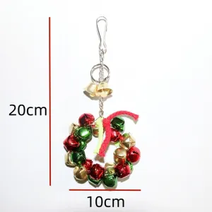 Parrot Toy Bright Color Iron Bells Bird Toy Colorful Chewing Hanging Cage Bite Pendant for Macaws Parakeet Colorful