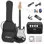 Electric Guitar, 39 Inch Electric Guitar Kit Solid Body Full Size,SSS Pick Up,Starter kit with Amp,Digital Tuner,Strings,Four Picks,Tremolo Bar,Strap,Gig Bag,Electric Guitar for Beginner -Red