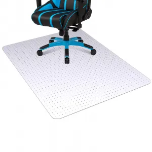 Office Chair Mat for Carpet Floors, Computer Desk Chair Mat Strong Slip Resistant Under Desk Floor Protector Stay in Place Plastic Computer Mats for Rolling Work and Gaming Chairs, 45" × 53"