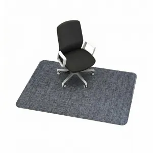 Non-Slip Large Office Chair Mat for Hardwood Floors – 36" x 48" Heavy Duty Desk Chair Protector Rug – Smooth Glide, Low-Pile, Durable for Wood & Tile – Black Gray, 36x48in
