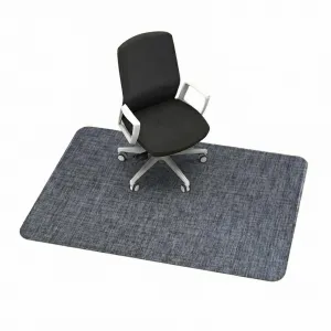 Heavy Duty Non-Slip Office Chair Mat for Hardwood Floors – 36" x 55" PVC Desk Rug – Smooth Glide, Low-Pile, Floor Protector – Ideal for Wood & Tile in Home & Office – Black Gray, 36x55in