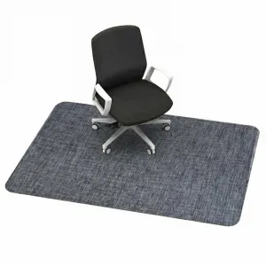 Anti-Slip Office Chair Mat for Hardwood Floors – 44" x 58" Heavy Duty Desk Chair Rug – Low-Pile, Smooth Rolling Protector for Wood & Tile – Black Gray, 44x58in