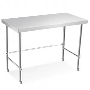 48"L x 24"W x 35"H Stainless Steel Table Kitchen Restaurant Prep Work Metal Table Countertop Open Base Silver