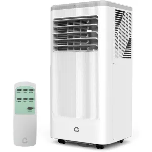 10,000 BTU Portable Air Conditioner Up to 350 Sq.Ft, 3-In-1 Portable AC Unit with Cool/Fan/Dehumidifier, Room Air Conditioner with Remote Control, Full Window Kit, White