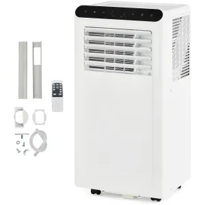 10000BTUs Portable Air Conditioner, 3-In-1 Stand UP AC Unit with Heater, Dehumidifier, Fan Modes for Room Up to 450 Sq. Ft, Auto Swing, 24 Timer, White