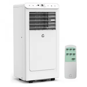 10000BTUs Portable Air Conditioner, 3-In-1 Stand UP AC Unit With Dehumidifier, Fan Modes for Room Up to 450 Sq. Ft, Auto Swing, 24 Timer, White