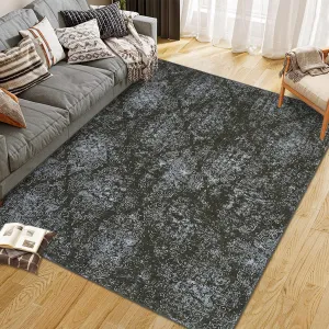 Bedroom Rug Washable Area Rug Non Slip Low Pile Boho Floral Small Carpet for Bedroom Bedside Soft Paisley Design 0.3 Inch Thickness