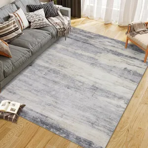 Extra Large Rug 10x13 Grey Machine Washable Non Slip Low Pile Indoor Carpet Modern Farmhouse