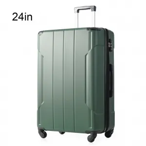 Hardshell Suitcase Lightweight TSA Approved Locks Expandable Travel Luggage 24 Inch Green