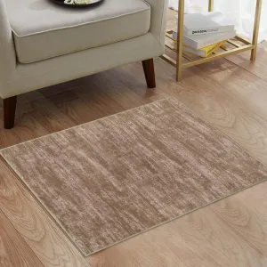 Entryway Rug 2x4 Machine Washable Non Slip Low Pile Durable Material Pet and Kids Friendly Taupe Indoor Living Room Kitchen