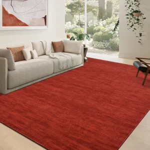 Modern Solid Texture Area Rug 4x6 Stain Resistant Non-Slip Low Pile Washable Indoor Carpet for Living Room Bedroom Office