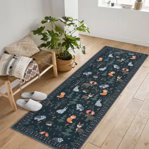 Soft Geometric Bedroom Rugs Memory Foam Carpet Floral Cozy Area Rugs for Living Room 0.3 Inch Foldable
