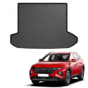 Trunk Mat for Hyundai Tucson 2022-2025, All-Weather TPE Rear Cargo Protector, Durable, Easy Clean, Black