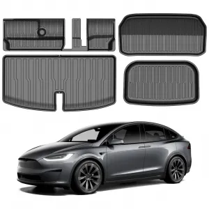 Cargo Mat for Model Y 2020-2024 All-Weather Rear Cargo Protector TPE Durable Easy Clean, Black