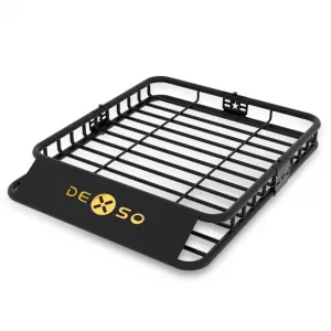 51" x 36" x 5" Universal Roof Rack Carrier Basket, Heavy Duty Car Cargo Rack for SUVs and Trucks, Black, 200 Lbs Capacity