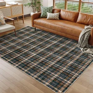 Black Brown 8x10 Rug Washable Area Rug Living Room Rugs Large Area Rug for Bedroom Soft Ultra-Thin Carpet Non Slip Non Shedding Stain Resistant Carpet for Nursery Dining Room