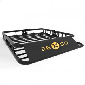 46" x 36" Universal Roof Rack Basket, Heavy Duty Cargo Carrier for SUVs, Trucks, Vehicles, 200 Lbs Capacity, Black