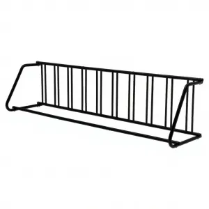 Floor Bike Rack Single-Side 10-Bike Heavy Duty Steel Grid Dividers Freestanding 2mm Reinforced Steel Outdoor Garage Yards