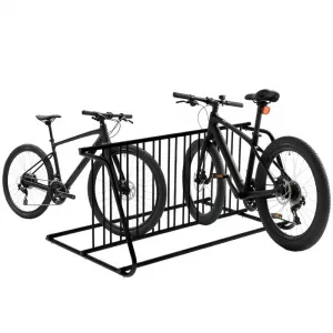 Floor Bike Rack Double-Side 10-Bike Grid Design Heavy Duty Steel Powder Coated Freestanding Stable Garage Yard Parking Stand