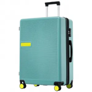 28in Carry On Luggage Lightweight Hardshell Expandable Spinner Wheels TSA Lock Travel Suitcase Blue Green