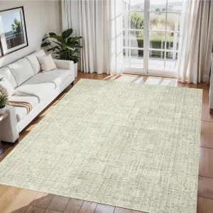 Solid Washable Rugs 5x7 Area Rugs for Living Room Bedroom, Ultra Soft Non-Slip Low Pile Sage Green