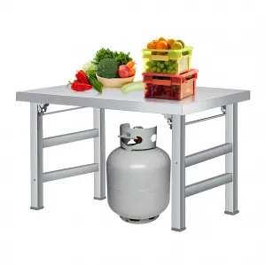 36"L x 24"W x 28"H Stainless Steel Folding Table Commercial Work Table Foldable Portable Rustproof