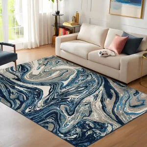 Modern Abstract Area Rug 9x12 Modern Abstract Area Rug Large Carpet Stain Resistant Throw Carpet With Non-Slip Backing Low Pile Folding Floor Cover For Bedroom Nursery Apartment,Green