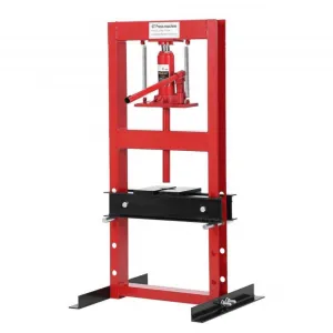 6-Ton Hydraulic Shop Press - Heavy-Duty Adjustable H-Frame Floor Press for Automotive Repair and Metal Fabrication Steel, Red