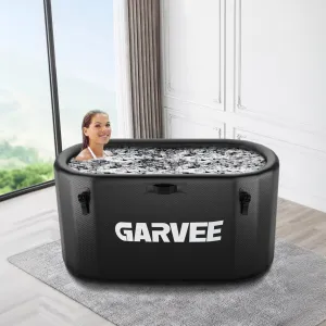 Ice Bath Tub for Athletes, Compatible with Water Chillers, 248 Gallon Inflatable Cold Plunge Tub with Insulated Lid, Portable Cold Water Therapy Ice Pod for Home Gym Recovery, Black
