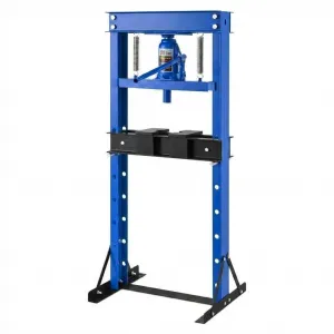 20 Ton Hydraulic Press Heavy-Duty Adjustable H-Frame Carbon Steel Stamping Plates Quick-Release Pin Garage Workshop Use