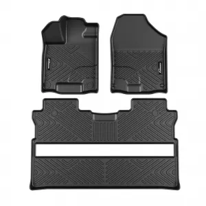 Floor Mats for 2017-2025 Honda Ridgeline Crew Cab, TPE All Weather Custom Fit Floor Liners, Black