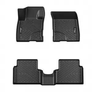 Floor Mats for 2022-2025 Ford Maverick TPE All Weather Custom Fit Floor Liners Raised Rib Design Black