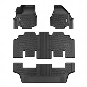 Floor Mats for 2017-2025 Chrysler Pacifica TPE All Weather Custom Fit Floor Liners Fit 7 and 8 Passenger Model