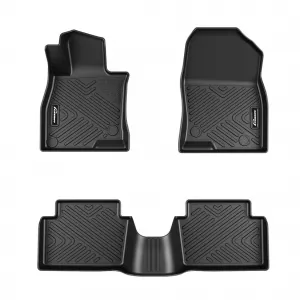 Floor Mats TPE All Weather Accessories Custom Fit For 2014-2018 Mazda 3 Front & Rear Black