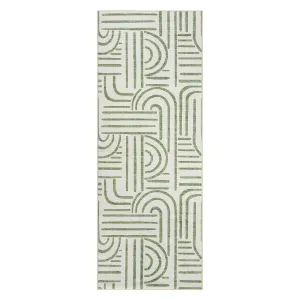Modern 2x6 Abstract Kitchen Runner Rug, Non Slip Soft Long Carpet for Hallways, Bedroom, Bathroom, Laundry, Dorm, Green