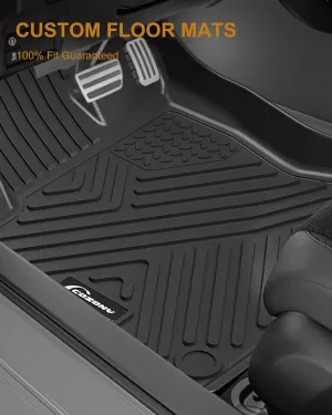 TPE Floor Mats for 2022-2025 Lexus NX 200t/250/300/300h/350/350h All Weather Custom Fit Raised Rib Design Black