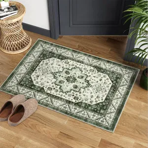 Short Pile Area Rugs Vintage Large Non Slip Carpet for Living Room Bedroom Dining Room Kitchen 2x3ft