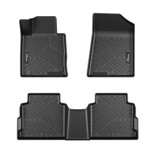 Floor Mats for 2016-2020 Kia Optima, TPE All Weather Custom Fit Floor Liners, Black