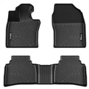 Floor Mats Fits 2023-2025 Toyota Prius Prime PHEV, Anti Skid TPE Floor Liners, Black, All Weather Protection