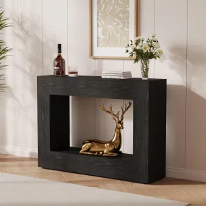 47" Farmhouse Minimalist Console Table in Rectangle Shape Design for Entryway and Living Room, Black