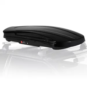 69 Inch Rooftop Cargo Box Carrier 17 Cubic Ft Hard Shell Waterproof Storage Dual Side Opening Black