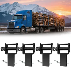 Trailer Stake Pocket Winch Utility Capacity 16200 LBS Flatbeds Trailers Trucks Black Steel