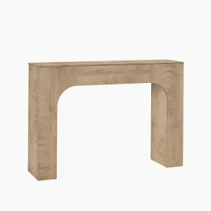 47" Farmhouse Console Table Slim Wood Sofa Side Table Narrow Rustic Foyer Furniture for Living Rooms Hallways Apartments, Deep Oak