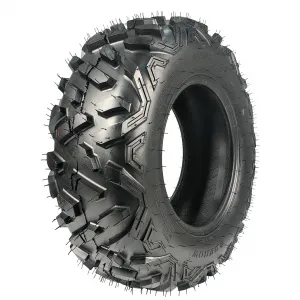 25x8-12 ATV UTV Tires 6PR All-Terrain Tubeless Directional Knobby Tread Black