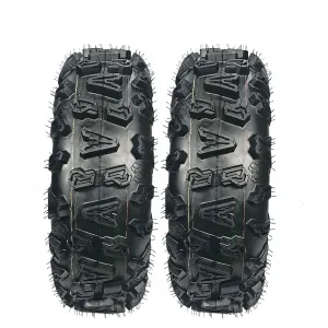 Pack of 2 25x8x12 ATV Tires 4PR Tubeless for 25x8x12 UTVs Off-Road Mud Trail Black