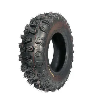 Pack of 1 25x8x12 ATV Tires Heavy-Duty Grip and Stability for Off-Road UTVs Black