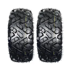 Pack of 2 25x8-12 ATV Tires 6PR Tubeless for 25x8x12 UTVs Off-Road Mud Trail Black