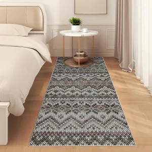 2x6 Runner Rug Non Slip Washable Boho Throw Carpet Brown for Kitchen Bathroom Bedroom