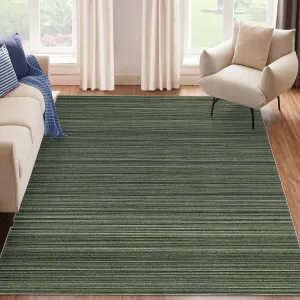 Living Room Rug 5x7 Washable Area Rug with Distressed Stripes, Stain Resistant, 100% Polyester, Non-Slip TPR Backing, Kid & Pet-Friendly, Modern Farmhouse Decor